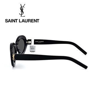 YSL圣罗兰Saint Laurent【礼物】女士太阳眼镜意大利太阳镜墨镜 SL M136 黑色浅金色