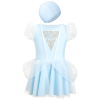 爱慕儿童（AIMER KIDS）甜美可爱公主风国风女童泳衣儿童体育课泳衣泳裤男童高弹泳衣泳裤 童梦奇缘 130 （45-60斤）