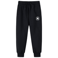 Converse匡威童装男童长裤2025冬季中大童儿童保暖休闲运动裤加绒卫裤 正黑色 150 /63 【身高140-152cm】