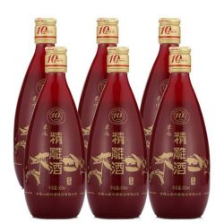 会稽山 绍兴黄酒正宗花雕酒东风会稽山十年陈精雕酒 半甜型500ml*6瓶13度
