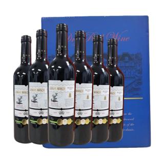君燚庄园 法国原瓶进口 罗纳河谷16度AOP级干红葡萄酒 750ml*6瓶