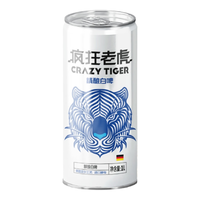 疯狂老虎 精酿白啤1L*12罐德式小麦工艺云雾浑浊酒体果香馥郁4.3%vol清爽易饮