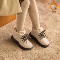 百丽 冬季女童棉鞋保暖短绒儿童休闲鞋高帮运动棉靴