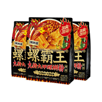 螺霸王螺蛳粉加臭加辣螺狮粉柳州特产速食米粉 九特九甲400g  3袋装