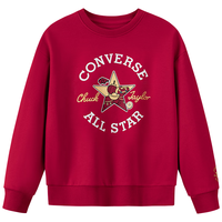 Converse【CNY新年系列】匡威儿童加绒卫衣男女童春季套头上衣红色拜服服 杰斯特红【冬季加绒款】 160 /76 【身高152-158cm】