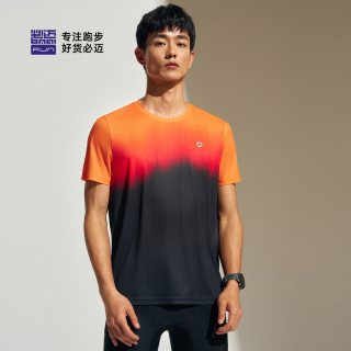 必迈 运动魔方速干印花短袖 马上橙 S 运动T恤