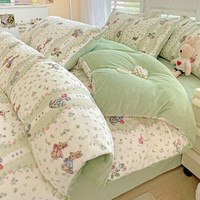 Erwin Rommel 加厚牛奶绒秋冬保暖四件套  200*230