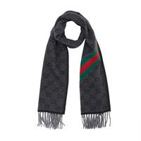 GUCCI 男女情侣款经典保暖流苏围巾