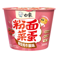 BAIXIANG/白象 番茄炖牛腩味 方便面 粉丝 卤蛋 桶装