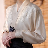 移动端：醉雨朵 原创云间月宋制 马面裙上衣 对襟交领飞机袖汉服