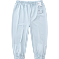 拉比（Labi Baby）儿童防蚊裤2023年春夏灯笼裤冰丝透气束口长裤 浅蓝110