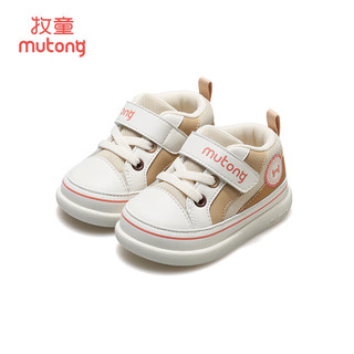 牧童童鞋步前鞋春秋款宝宝鞋女软底婴儿鞋男童透气面包鞋网面学步鞋 橡果咖 17 鞋内长13.0cm