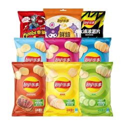 乐事 薯片米饼零食多口味组合装450g