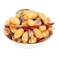 春旺麻辣小鱼花生小鱼戏花生零食下酒菜鳀鱼口味150g*6罐