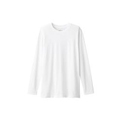 無印良品 MUJI 男式棉冬季圆领长袖T恤打底衫肌底衣 秋衣 保暖内衣 FA18YC3A 白色 L