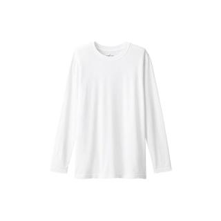 今日必买：無印良品 MUJI 男式棉冬季圆领长袖T恤打底衫肌底衣 秋衣 保暖内衣 FA18YC3A 白色 L