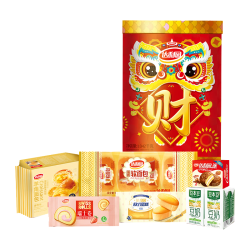达利园 美焙辰前程似锦中保礼袋休闲零食大礼包早餐代餐家庭分享装