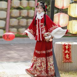 凝紫萱 原创明制汉服 冬季改良母女亲子装 成人款