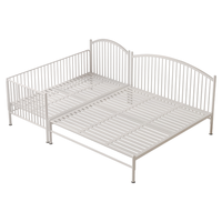 天坛家具 TIANTAN铁艺床加宽拼接床男童女宝带护栏小孩床 1.2m*2.0m铁艺床