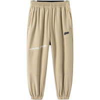 asics亚瑟士【商城同款】童装秋季廓形梭织长裤户外运动弹力裤子 207卡其色 160cm