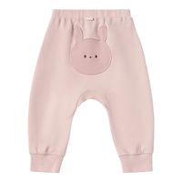 尼多熊春季宝宝裤子男女宝弹力大PP裤纯棉婴儿外出长裤 粉色小兔 73cm
