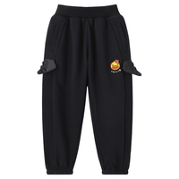 B.Duck 童装女童卫裤宝宝长裤束脚秋季儿童运动裤子 黑色