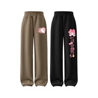 真维斯童装女童裤子春秋款中大童修身长裤儿童时尚灯芯条束口裤潮 【2件洋气】黑色+杏色彩虹 130