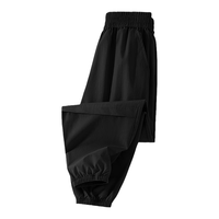 真维斯男童夏季工装裤2024儿童夏款冰丝薄款裤子男大童速干防蚊裤夏 【单件装】黑/J纯色 130cm