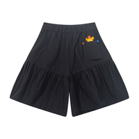 M.Latin/马拉丁童装24夏女大童口袋萌趣梭织中裤 假黑 120cm