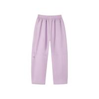 Kappa Kids卡帕女童2024夏季薄款凉爽透气童装防蚊长裤宽松儿童休闲裤 浅紫色 110