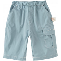 戴维贝拉（DAVE＆BELLA）儿童七分裤吸湿速干男童休闲裤子2024夏季童裤洋气宝宝工装裤 浅蓝色 90cm（身高80-90cm）