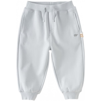 戴维贝拉（DAVE＆BELLA）儿童裤子束脚男童休闲裤洋气宝宝运动裤女童长裤2024春装童裤 冰灰 110cm(身高100-110cm)