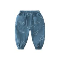 齐齐熊 cicibear齐齐熊 cicibear男童防蚊裤夏装儿童灯笼裤婴儿休闲裤纯棉宝宝裤子夏季薄款 灰蓝色 100cm