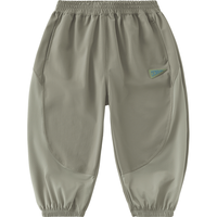 齐齐熊 cicibear男童休闲裤夏季薄款spf50+儿童运动裤子女 卡其色 100cm