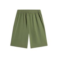 李宁 LI-NING童装儿童运动短裤子男小大童吸湿速干凉感加长6分裤120YKSU135-2 青苔绿
