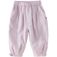 戴维贝拉（DAVE＆BELLA）女童休闲裤儿童九分裤洋气小童裤子2024夏季童裤幼儿宝宝衣服 紫色 120cm（身高110-120cm）