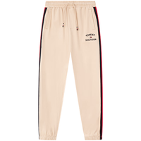 TOMMY HILFIGER24春夏童装男纯棉拼色织带抽绳束脚针织卫裤TH2422605 卡其547 7/130cm