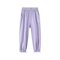 asics亚瑟士童装2025年夏季运动裤收口弹性梭织长裤男女小童 6000紫色 130