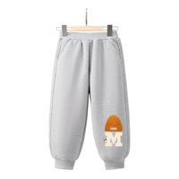 BoBDoG巴布豆儿童裤子男童秋季中大童运动裤百搭童装宽松百搭休闲卫裤 石墨灰 1988巴布X 150