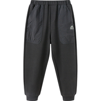 巴拉巴拉【bp】功能运动24秋儿童运动裤抗菌弹力透气户外束脚长裤 黑色90001 120cm