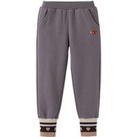 戴维贝拉（DAVE＆BELLA）女童长裤儿童裤子小女孩休闲裤2024秋装束脚裤洋气中大童卫裤 丁香紫灰 120cm（身高110-120cm）