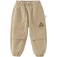 戴维贝拉(DAVE&BELLA)秋冬儿童裤子加绒男童束脚工装裤小童休闲裤男宝宝长裤童裤 卡其色 80cm(身高73-80cm)