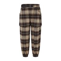 little MO&Co.little moco童装24秋男童纯棉格纹休闲裤束脚长裤KBD3PAT030 灰棕格 140/60