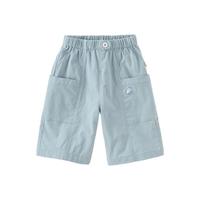 戴维贝拉（DAVE＆BELLA）男童休闲裤洋气儿童宝宝裤子夏季薄款小童七分裤2024夏装童裤 蓝色 100cm(身高90-100cm)