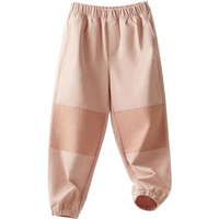 蕉内小热皮502+男女童裤子防泼水滑板裤休闲保暖工装风运动长裤秋冬 令海蓝 110