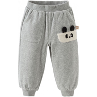 戴维贝拉（DAVE＆BELLA）儿童棉裤女童束脚裤男宝宝休闲裤2024冬装裤子童裤小童长裤 花灰色 110cm（身高100-110cm）