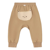 尼多熊春季宝宝裤子男女宝弹力大PP裤纯棉婴儿外出长裤 咖色狐狸 80cm