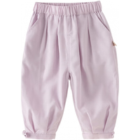 戴维贝拉（DAVE＆BELLA）女童休闲裤儿童九分裤洋气小童裤子2024夏季童裤幼儿宝宝衣服 紫色 110cm(身高100-110cm)