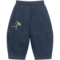 M.Latin/马拉丁童装儿童裤子24夏装男女小童小熊印花口袋梭织中裤 牛仔深蓝 110cm