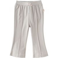 戴维贝拉（DAVE＆BELLA）儿童休闲裤洋气宝宝裤子女童九分裤小童喇叭裤2024夏季童裤 浅灰色 130cm（身高120-130cm）